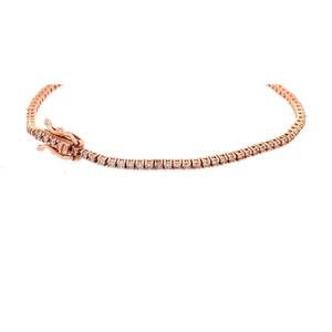 NEW IJM women's thin tennis bracelet in rose gold